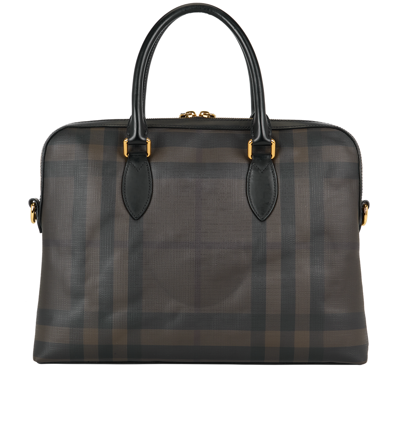 Ainsworth Briefcase, &pound;430, Handbags, Black/Brown/Green, Leather, Back view